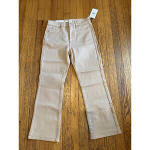 7 For All Mankind Jeans Womens 28 Camel High Waist Slim Kick Stretch Denim